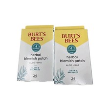 2 Burt's Bees Herbal Blemish Patch w/Aloe BHA 24 Patches Clear  Balanced 48ct