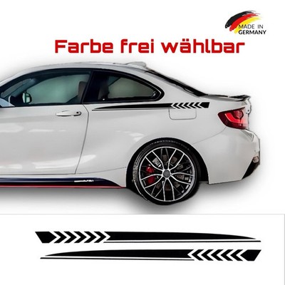 2x side stripes car sticker viper stripes sticker tuning hood #96