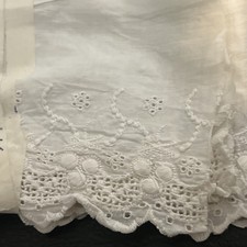 Antique Victorian Broderie Anglaise Petticoat Lace Trim 1 3/4 Yrd X 4  