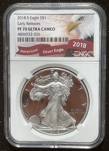 2018-S $1 SILVER AMERICAN EAGLE NGC PF70 Early Releases : 06587