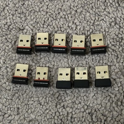 Mixed Lot Of (10) Nano Receiver USB For Logitech C-U0007 NON-UNIFYING