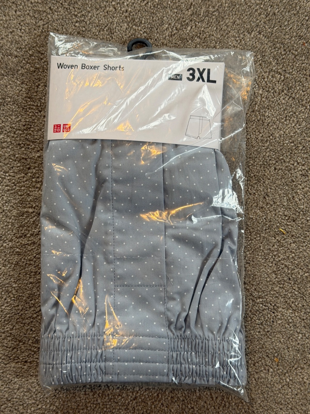 Uniqlo Cotton Woven Boxer Shorts in Blue - 3XL