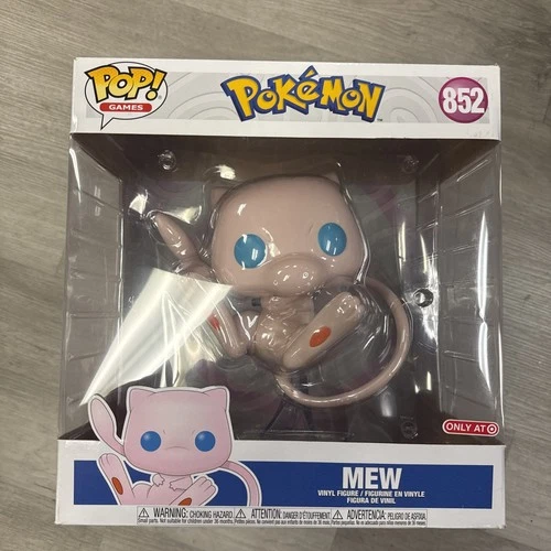 Mew Pokemon Funko Pop #852 Jumbo 10" Target Exclusive Vinyl Figure W/Stand 2021