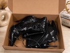 Synchoiss Women’s Knee High Stiletto Boots Sz 9.5 Black Croc Pointed Toe NIB — photo 8