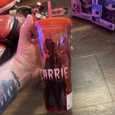 Tumbler Faux Blood Bloodie Carrie Cup Horror Drink BPA Free Plastic Brand New