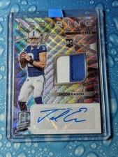2020 Spectra Jacob Eason Rookie Patch Auto Silver Wave #'d /25  RC Aspiring