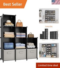 Closet Organizers and Storage, 9 Cube Storage Organizer, Portable Closet Orga...