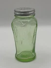 Vintage Salt Pepper Shaker Hazel Atlas Uranium Depression Glass