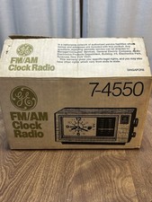 VTG 1980s GE GENERAL ELECTRIC AM/FM CLOCK RAD...