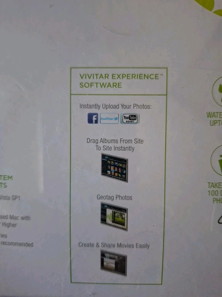 VIVITAR MAKE A SPLASH WATERPROOF DIGITAL CAMERA OVER 100 PHOTOS BLUE - V26690 - Image 4 of 4