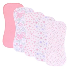5 Pack Waterproof Baby Burp Cloths Extra Absorbent Soft Newborn Infant