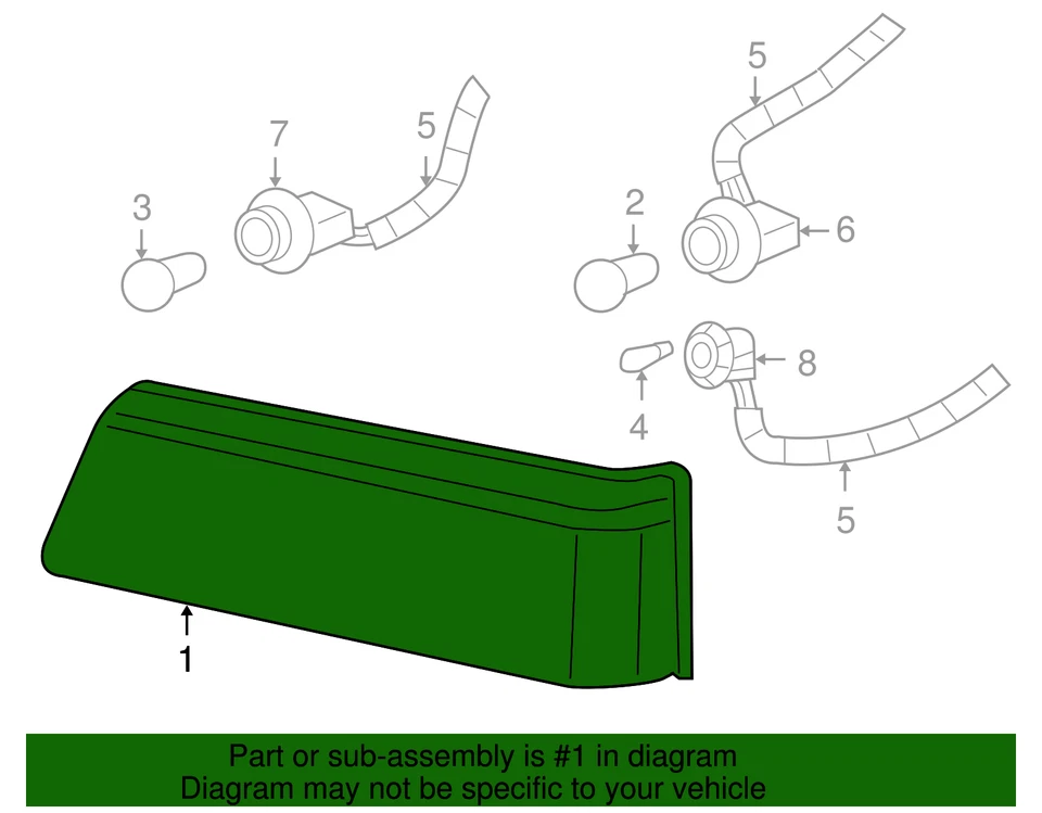 03-07 LUZ DIURNA LATERAL CHEVY (DERECHA), NUEVA PIEZA ORIGINAL OEM, P/N 15199557 Foto 4 de 4