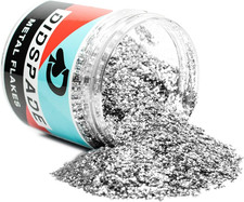 2oz Chrome 0.015 Medium Silver Metal Flake Solvent Resisitant Glitter Paint 2oz Chrome 0.015 Medium Silver Metal Flake Solvent Resisitant Glitter Paint