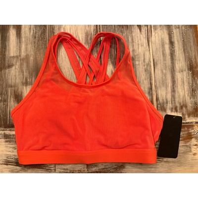 Fabletics Faye High Impact Sports Bra Coral Crush Size Large