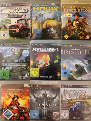 PS3 Simulationen Rollenspiele Strategie Minecraft HAWX Flugsimulator Auswahl