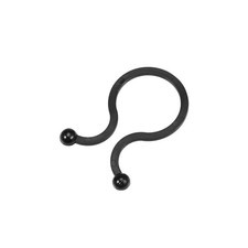 Twist Lock Cable Wire Ties Nylon U Shape Save Place 22mm Diameter Black 50pcs