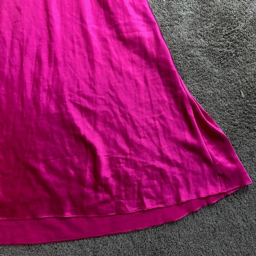 Vintage Valentino Intimo Satin Lace V Neck Slip Dress Nightgown Pink Med READ - Picture 6 of 15