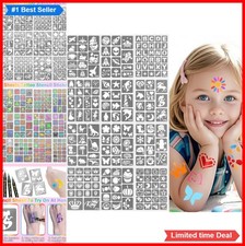 Temporary Tattoo Stencils 183 Pieces 12 Sheets A5 Waterproof Face Body Art Kit