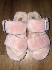 UGG Slides Sandals Fuzz Yeah 1104662 Sheepskin Slipper Comfort Women's Sz 6