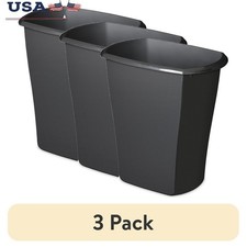 10 Gallon Plastic Trash Can Open Top Wastebasket Garbage Bin Kitchen Garage New