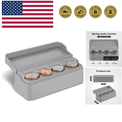 Coin Holder for Car, Coin Change Organizer Compatible with Coins of Different...