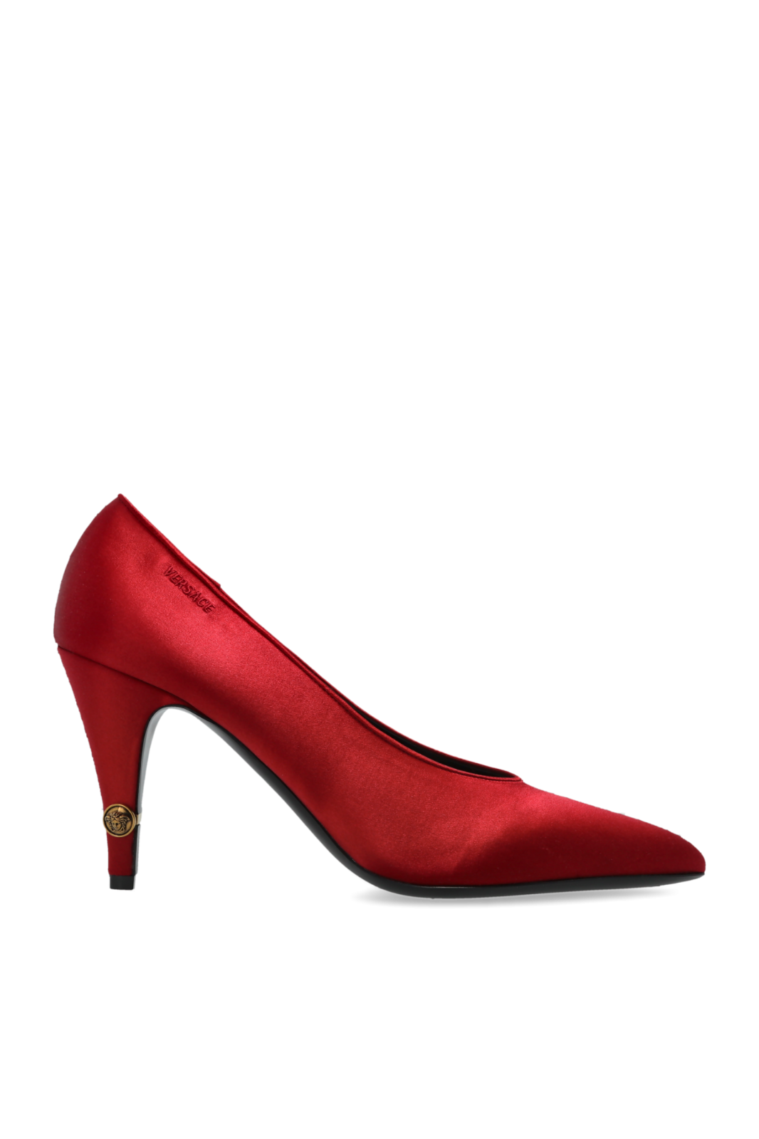 VERSACE Red Satin High-Heels New And Authentic