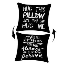 Long Distance Relationships Gifts Reversible 18" x 18" Pack of 1 Black32