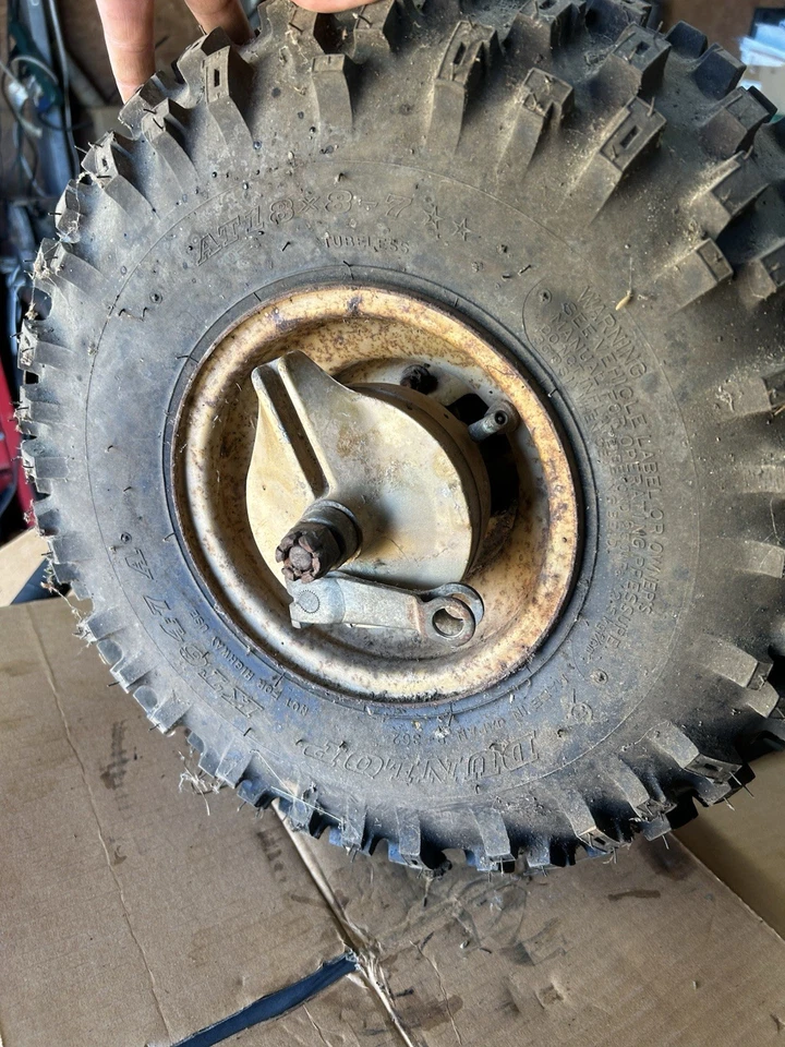 Yamaha Bw 80 1986 rueda trasera y neumático OEM vendido como está para piezas Foto 3 de 4