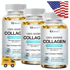 Marine Collagen Capsules 1300mg Hyaluronic Acid,Vitamin C,Skin Health Supplement