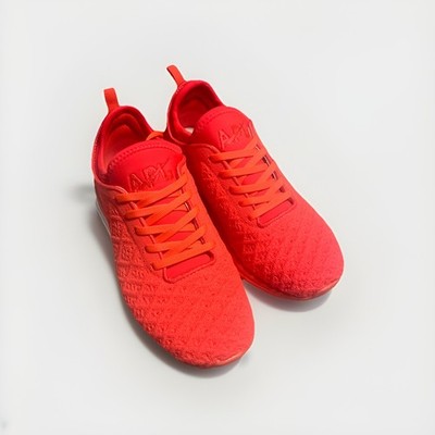 APL Women's TechLoom Phantom Impulse Red/Clear Red Knit Athletic Shoes Size 6