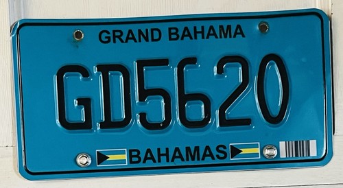 Grand Bahama License Plate GD5620 Blue