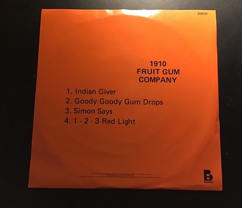 "1910 FRUI T GUM CO"-COLLECTORS CHOICE" 1982 MINT 7" EP 45 RPM VINYL RCA RECORDS - Picture 3 of 3