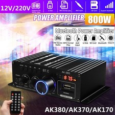 Digital Stereo Verstärker bluetooth HiFi Audio Power Amplifier FM SD LCD Display