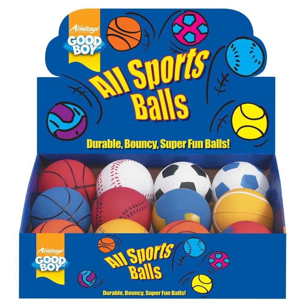 Armitage Good boy Bulk Buy Box 12 Dog Sports Sponge Balls Toy