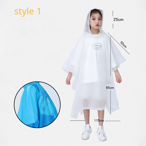 Kids Children Raincoat Hoodie Waterproof Reusable RainWear Raincape Outdoor - Picture 4 of 36