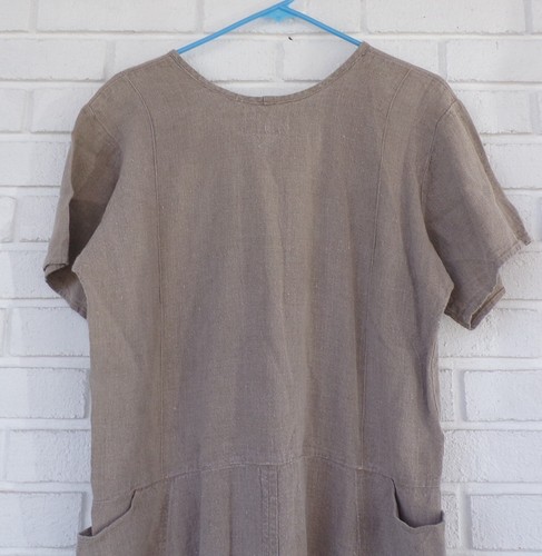 FLAX JEANNE ENGELHART Casual Style Dress Beige Pockets Size S - Picture 12 of 14