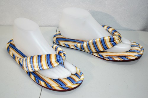 Pantofole infradito a righe taglia large 8-9 donna - Foto 4 di 8
