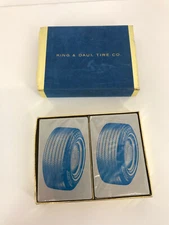 King & Dual Tire Co Playing Cards Double Deck Redislip Vintage USA