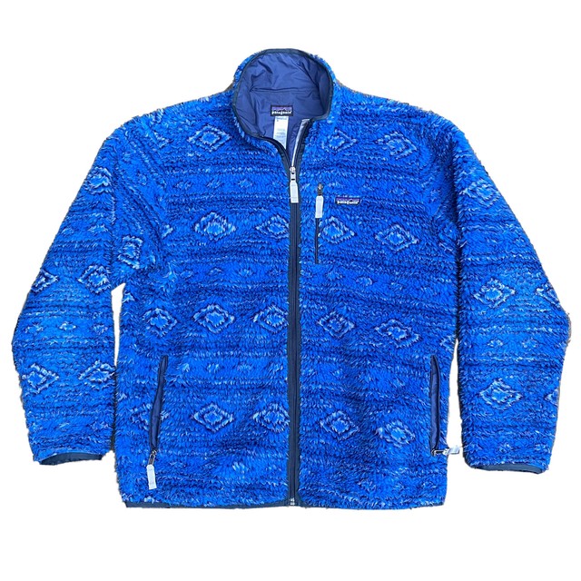 patagonia-retro-x-cardigan-fleece-jacket-blue-aztec-tribal-pattern-men