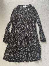 Mango Black Flower Dress Size XS