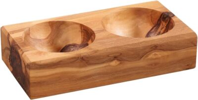 Zassenhaus Salz- Gewürzschälchen Olivenholz 15 x 7,5 x 3,5 cm langlebig & robust
