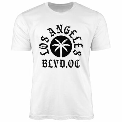 Herren T-Shirt Los Angeles BLVD Boulevard Underground Tattoo Palme Fashion