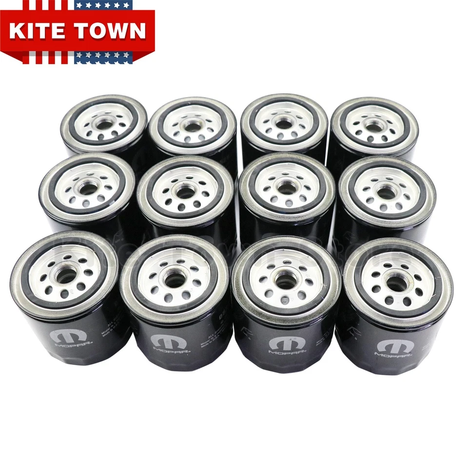 12 OEM Genuine Mopar Engine Oil Filter for MO-090 Chrysler Jeep Dodge 05281090AB - Image 4 of 4