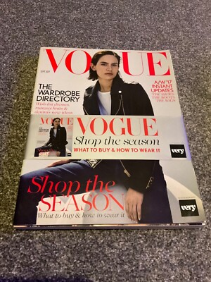 Vogue magazine, Sept 2017. KATE MOSS Editor Alexandra Shulman's last issue NEW