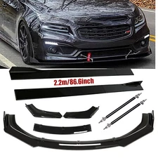 Front Bumper Lip Splitter Spoiler For Chevrolet Cruze Glossy Black Body Kit