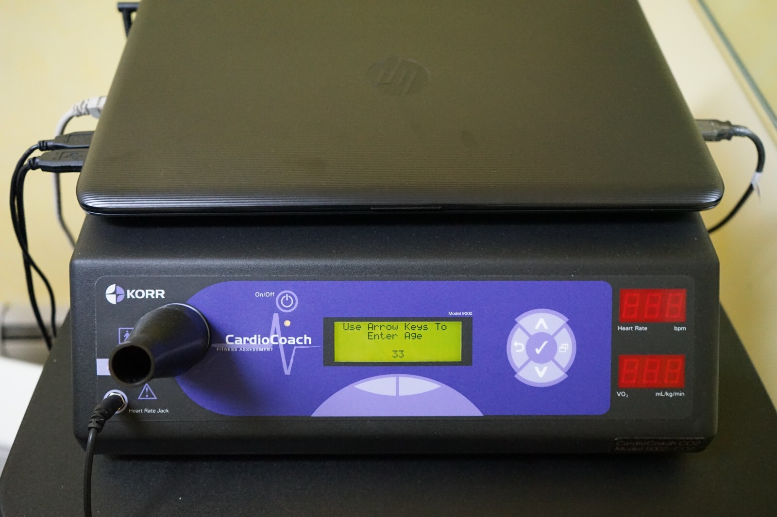 Lode Corival CPET  ergometer & Korr Cardiocoach CO2