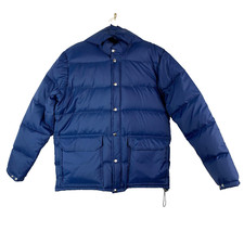 Vintage Challenger Blue Down Puffer Jacket Coat Mens Medium 38-40
