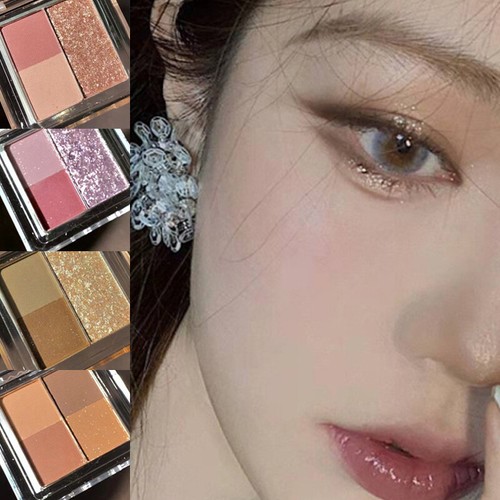 Nude Matte Eyeshadow Palette Mix 4 Farben Pearly Shimmer Highlighter Für Das ↓ - Bild 5 von 27