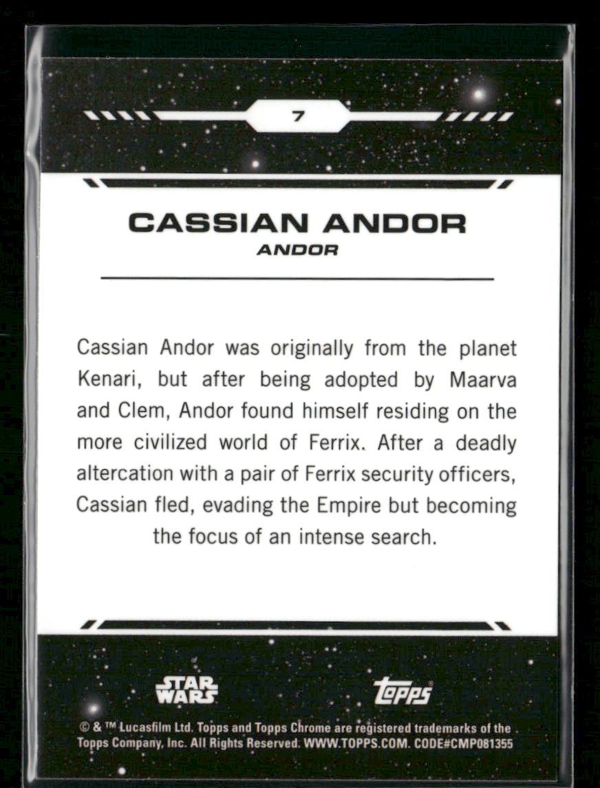 2024 Topps Chrome Star Wars Card #7 Cassian Andor | eBay