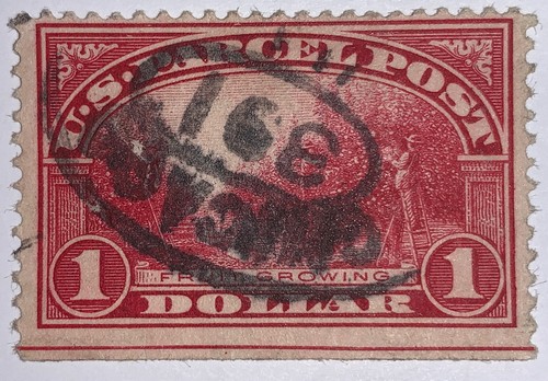 Travelstamps: 1912-13 US Stamps Scott # Q12 ,$1 Dollar Fruit Growing ,Used, Ng - Picture 3 of 6